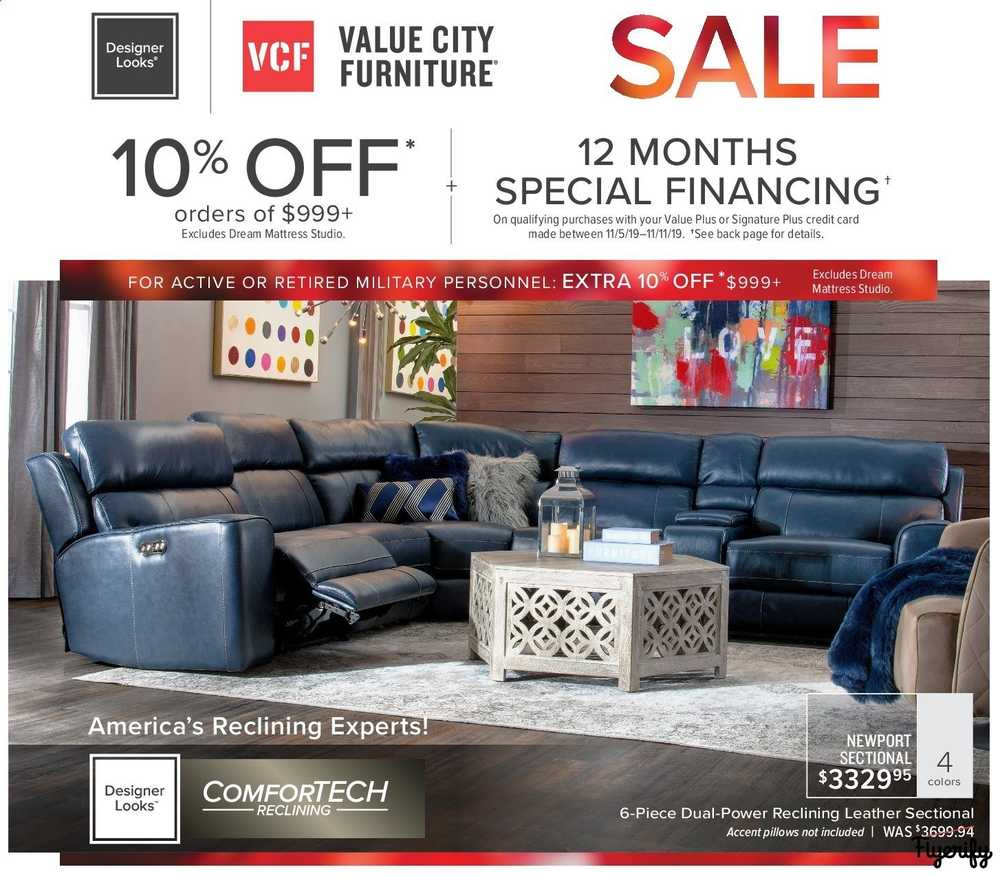 Value City Furniture Weekly Ad Flyer October 22 To November 11