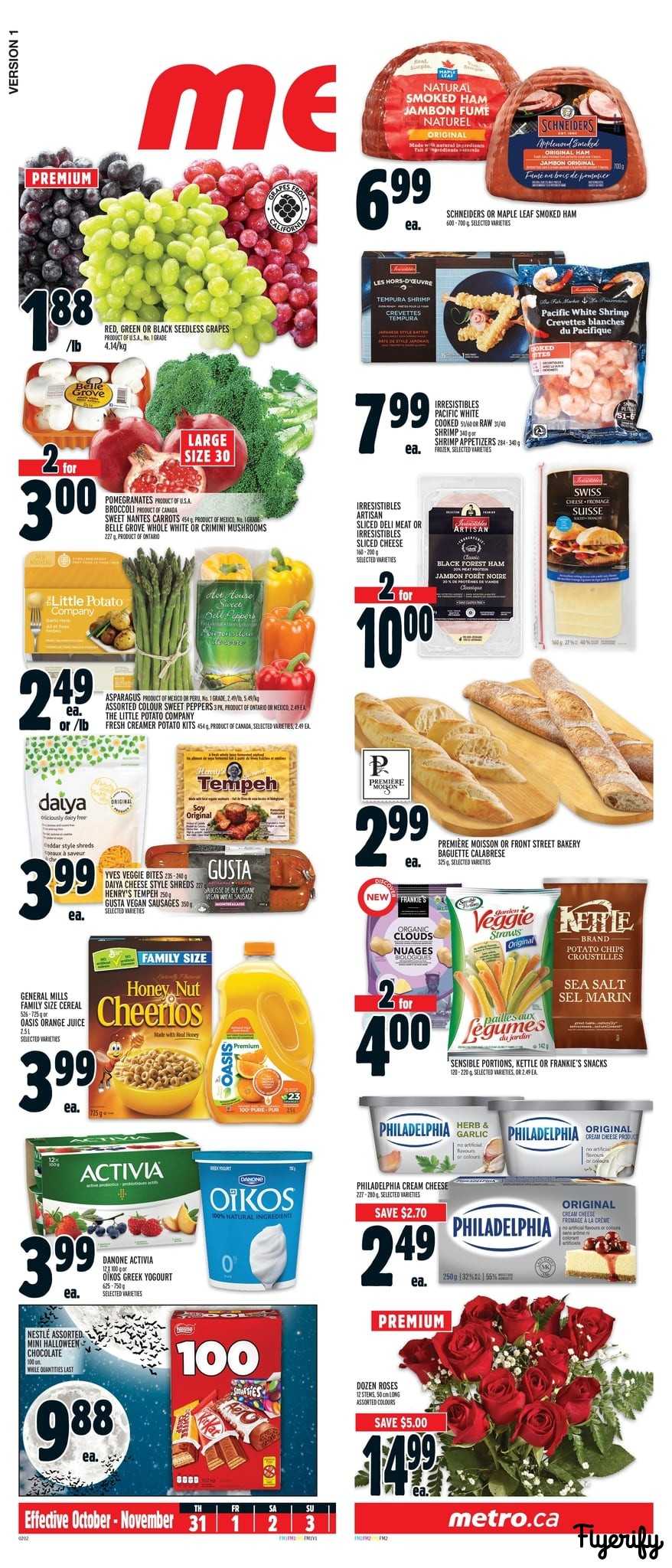 Metro (ON) Flyer October 31 to November 6 Canada