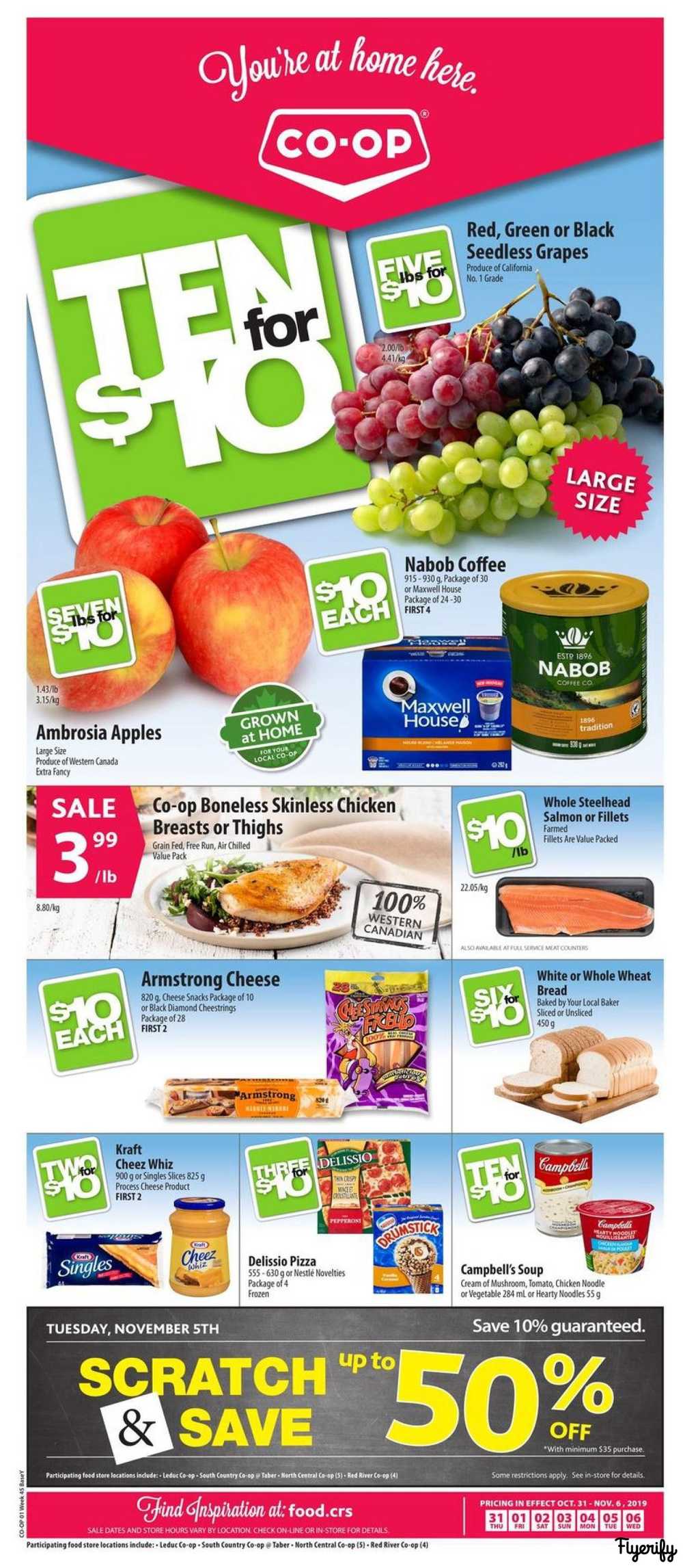 Coop (West) Food Store Flyer October 31 to November 6 Canada