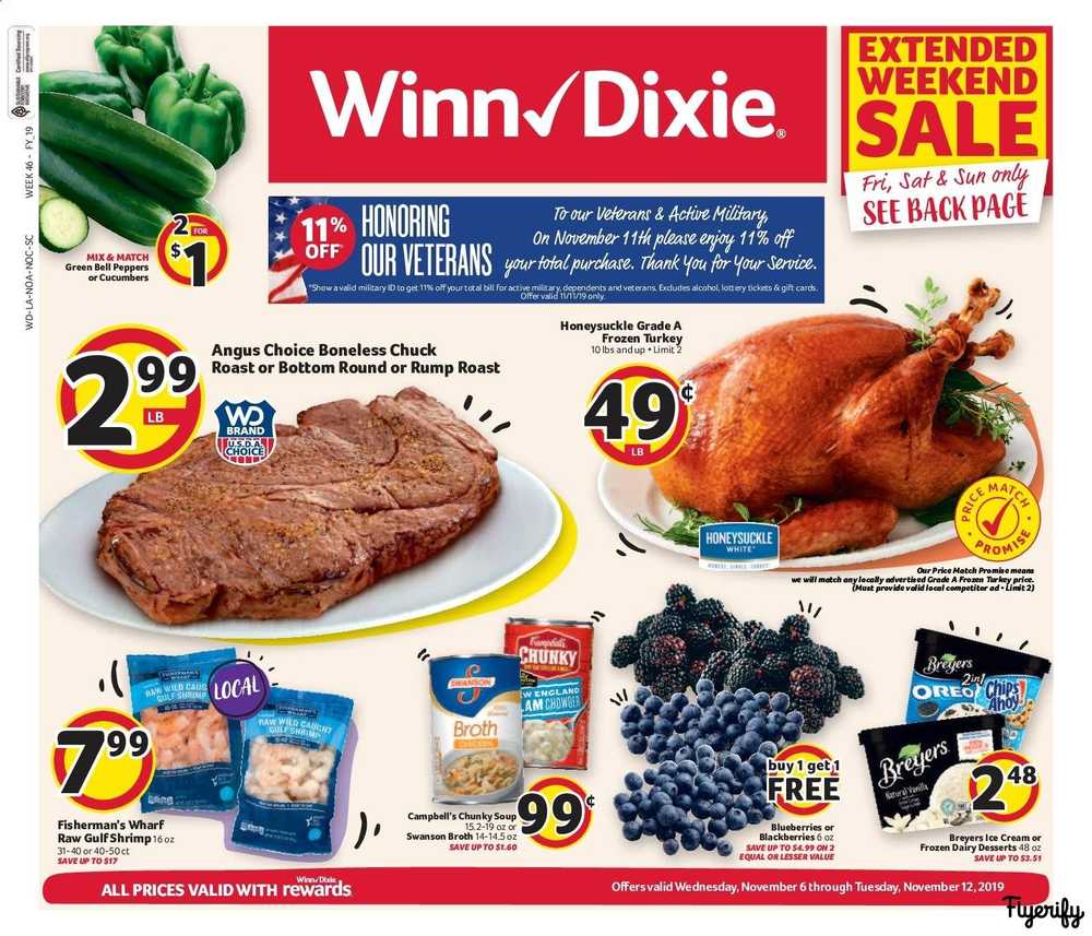 Winn Dixie (LA) Weekly Ad & Flyer November 6 to 12 Canada