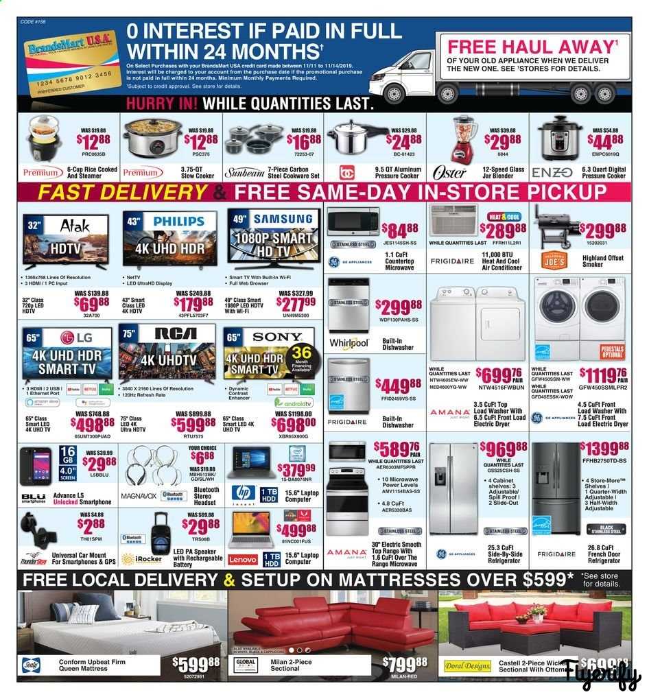 Brandsmart USA Weekly Ad & Flyer November 11 to 14 Canada