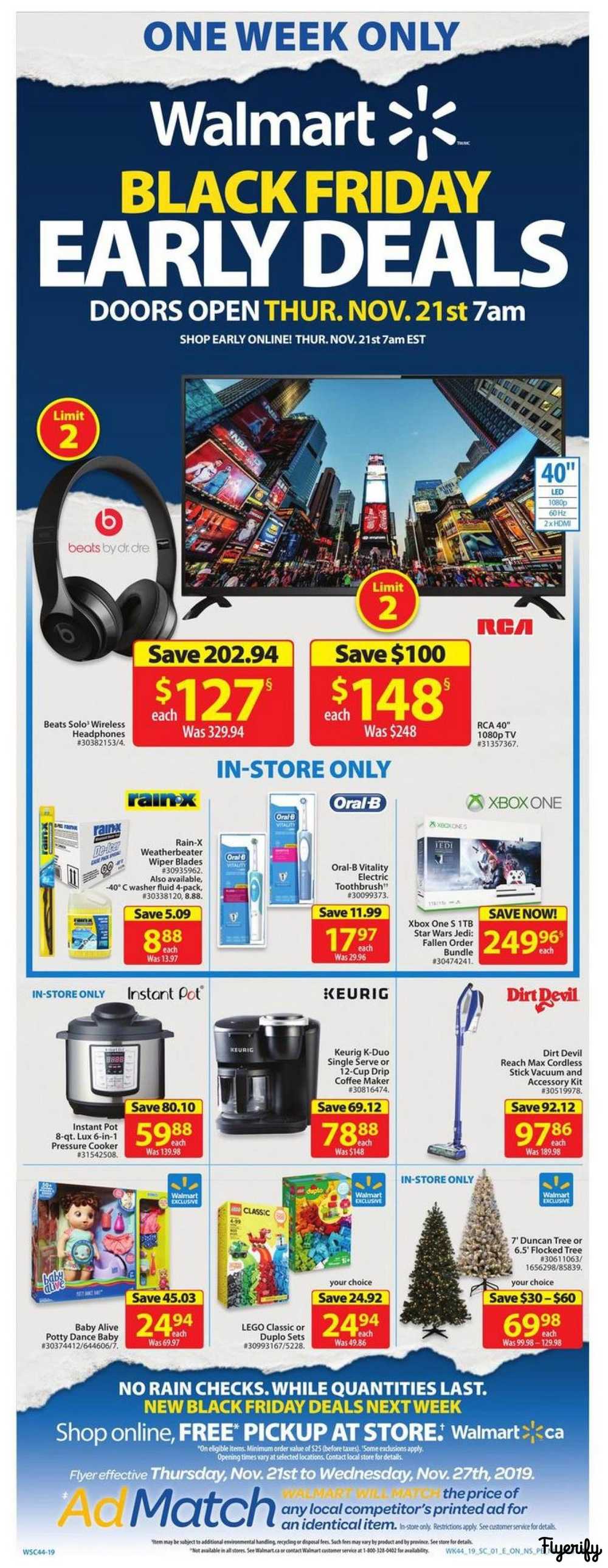 Walmart Early Black Friday Deals Flyer November 21 to 27 Canada
