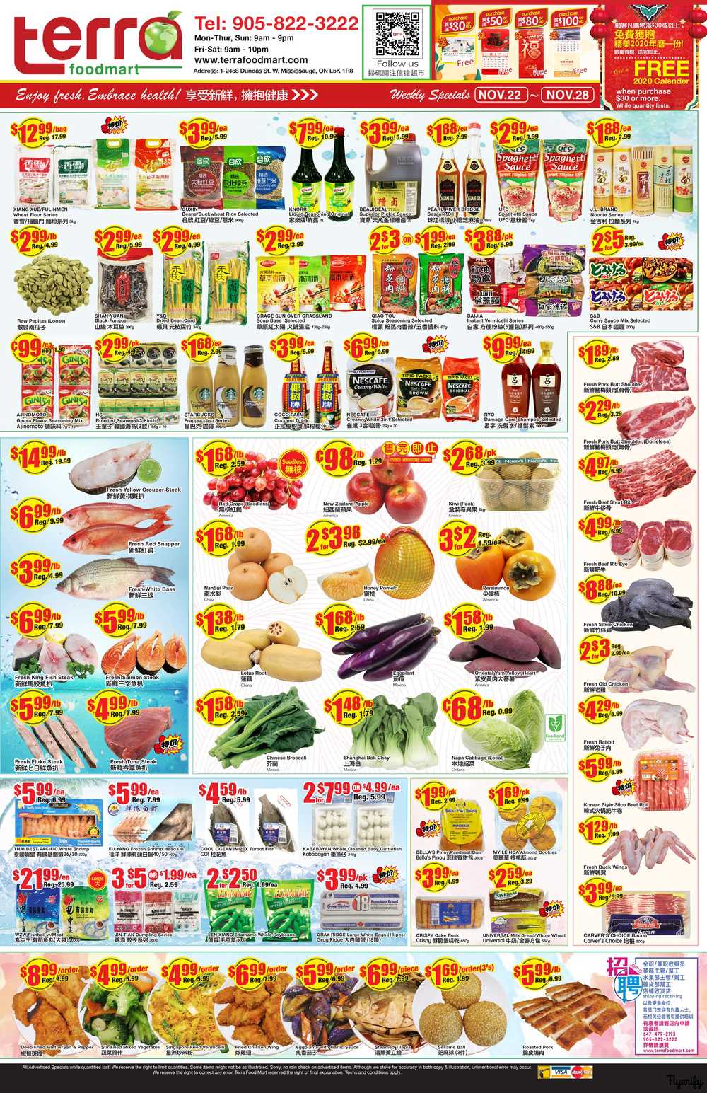 Terra Foodmart Flyer November 22 to 28 Canada