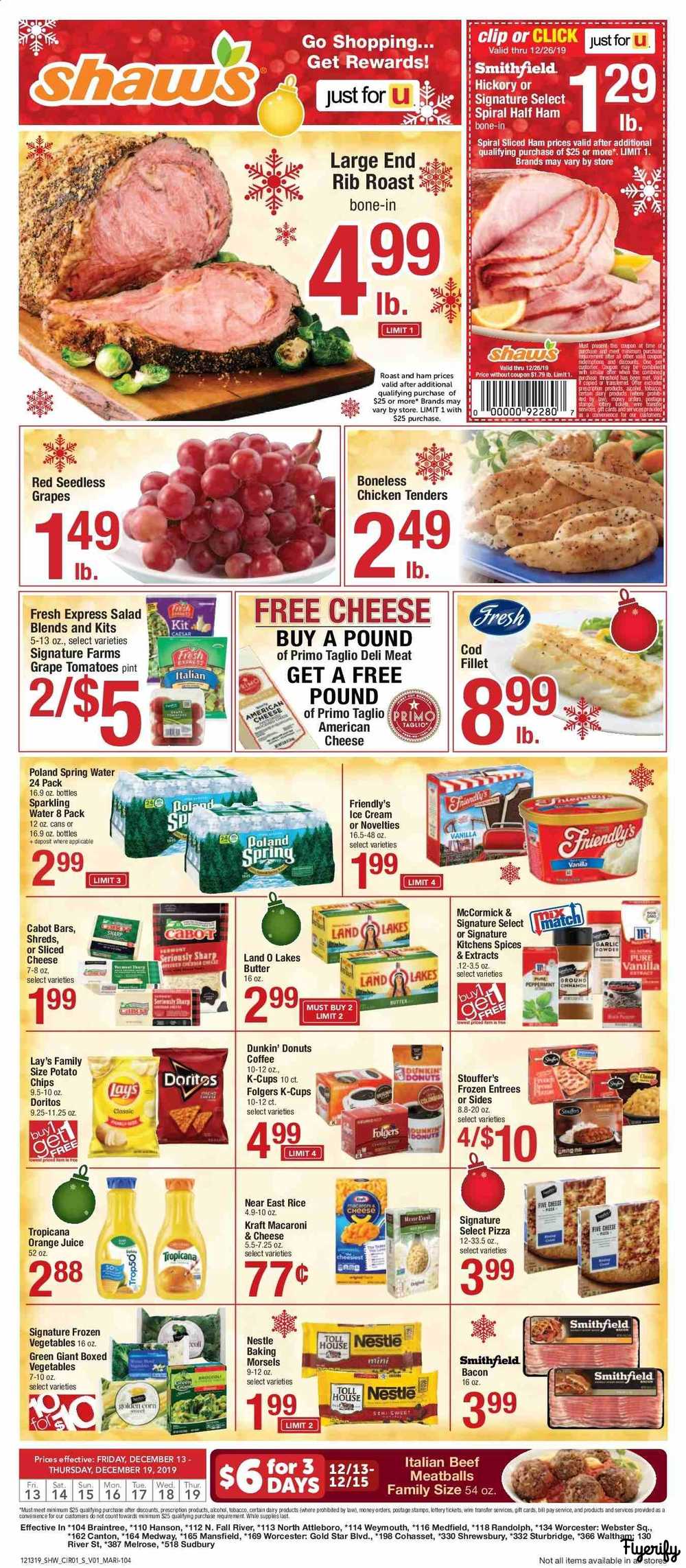 Shaw’s Weekly Ad & Flyer December 13 to 19 Canada