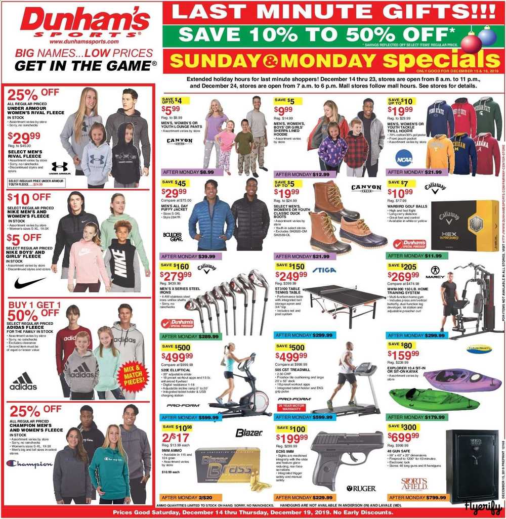 Dunham's Sports Flyers