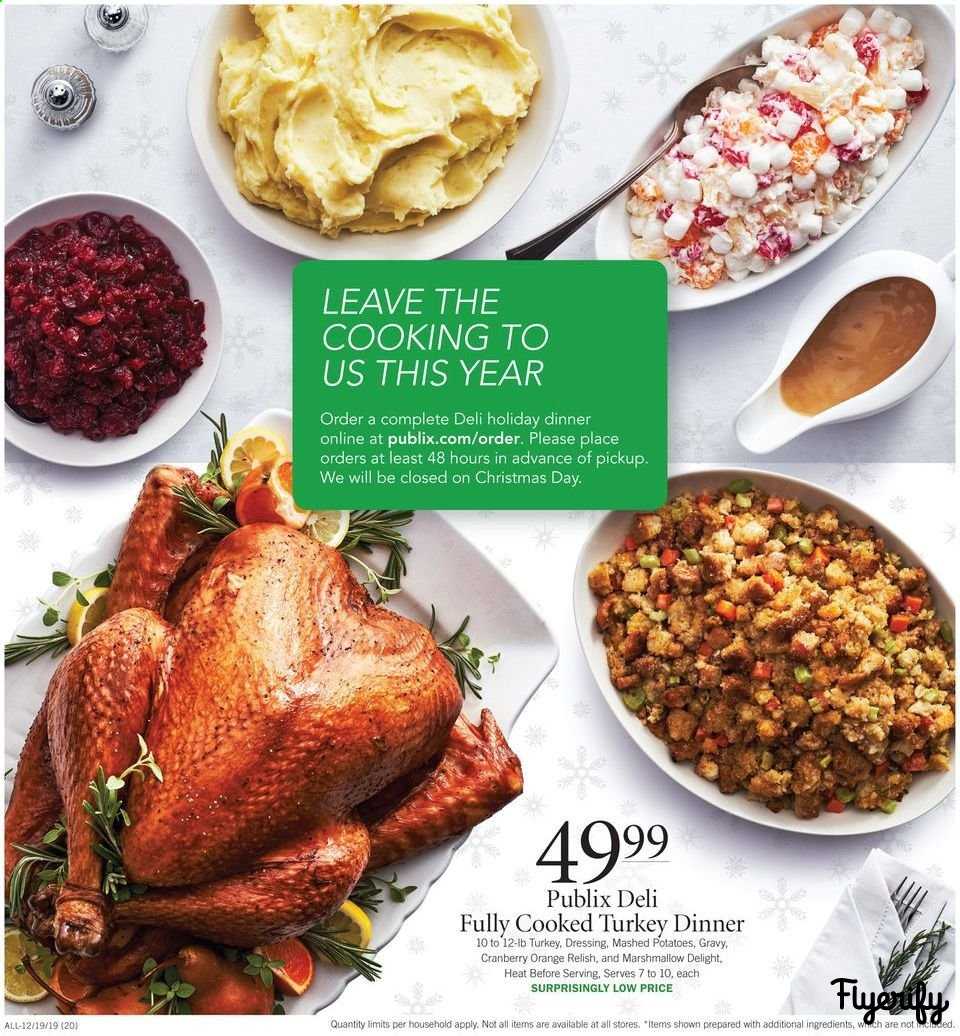 Publix Prepared Christmas Dinner / Thanksgiving Dinner Cost Comparisons At Aldi Publix Walmart ...