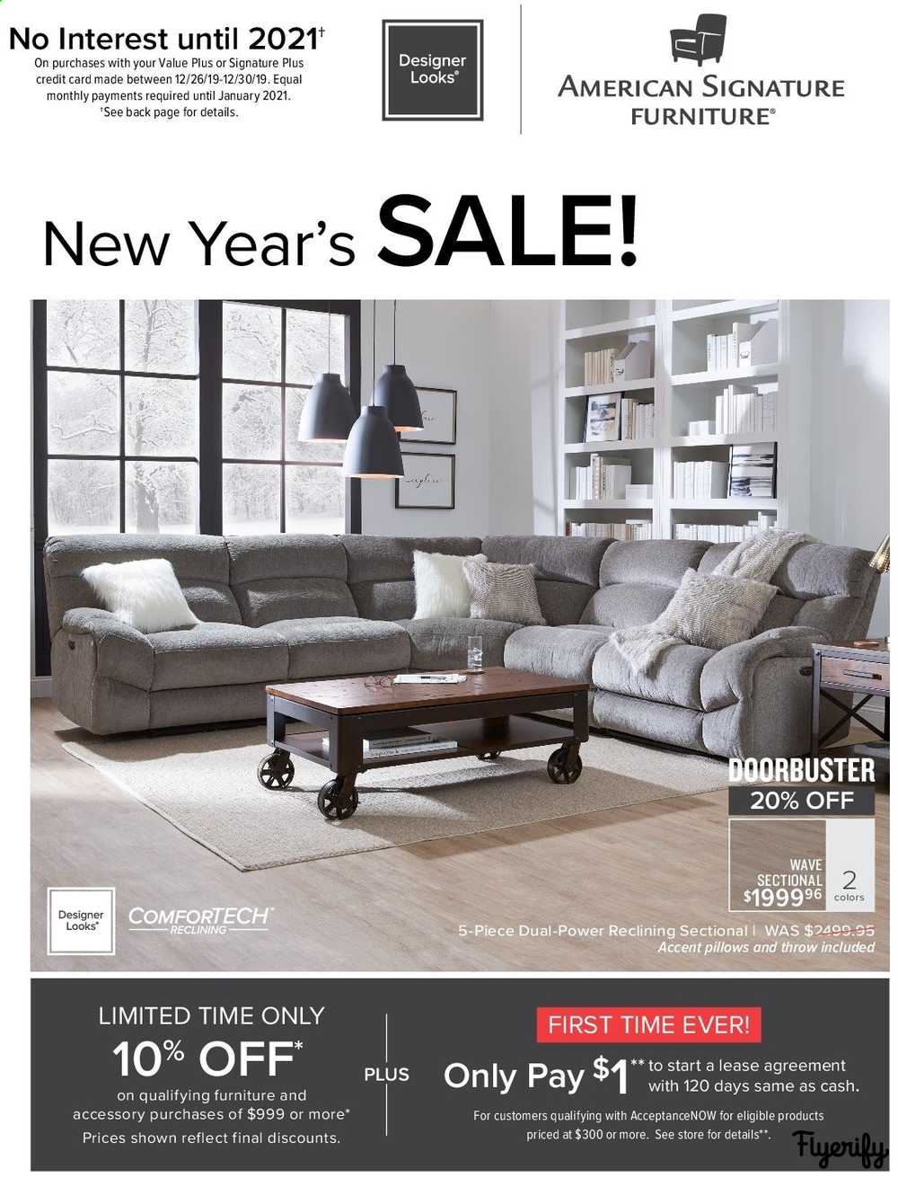 American Signature Furniture Weekly Ad Flyer December 26 To 30