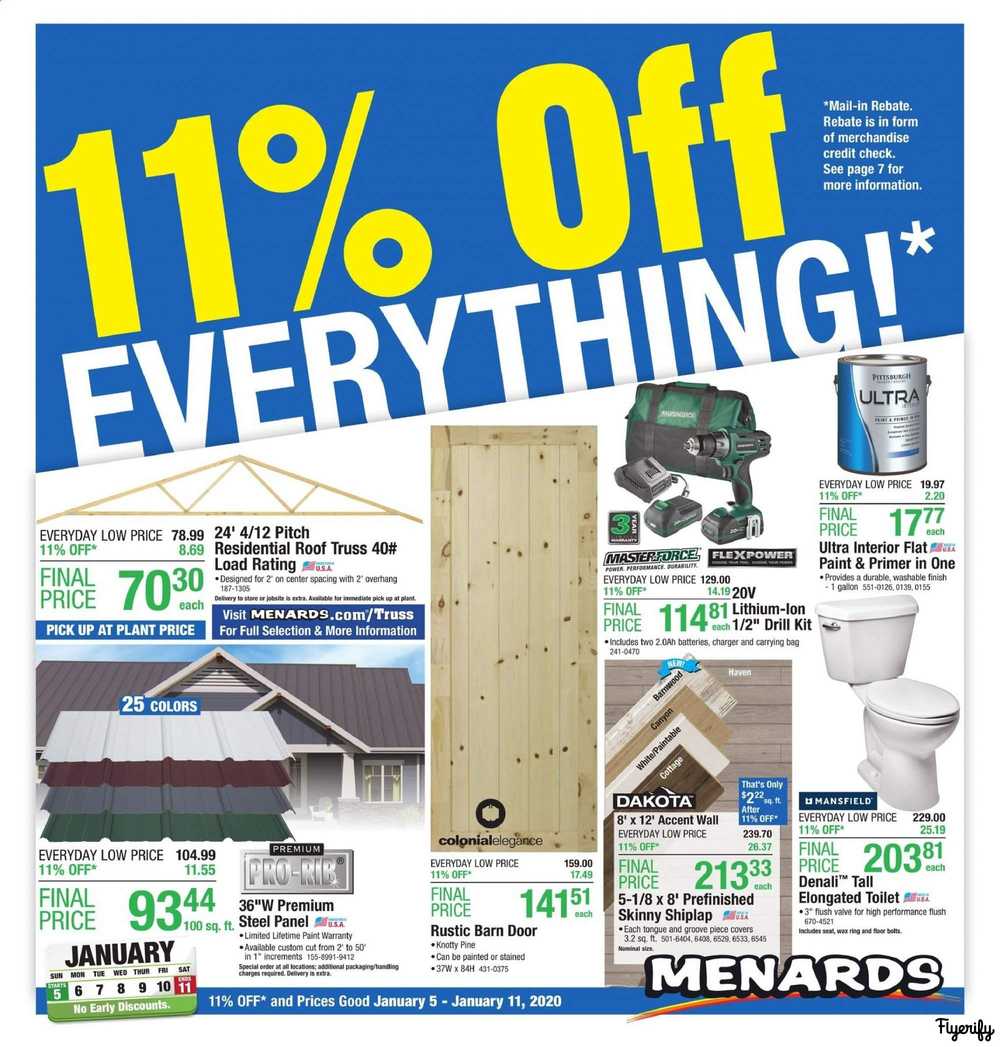 Menards Weekly Ad & Flyer January 5 to 11 Canada