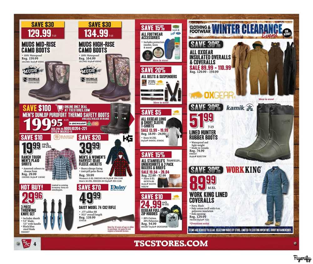 tsc rubber boots