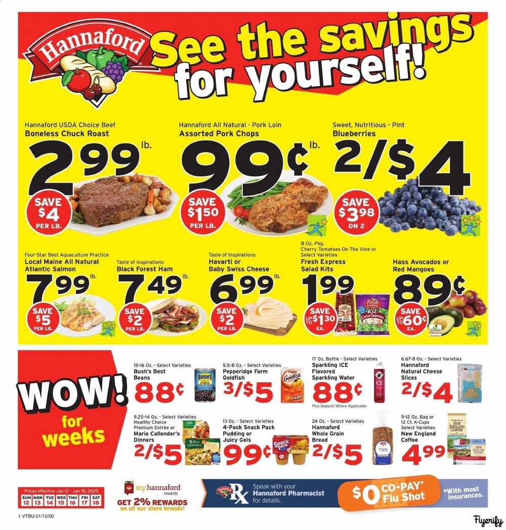 Hannaford Weekly Ad & Flyer January 12 to 18 Canada