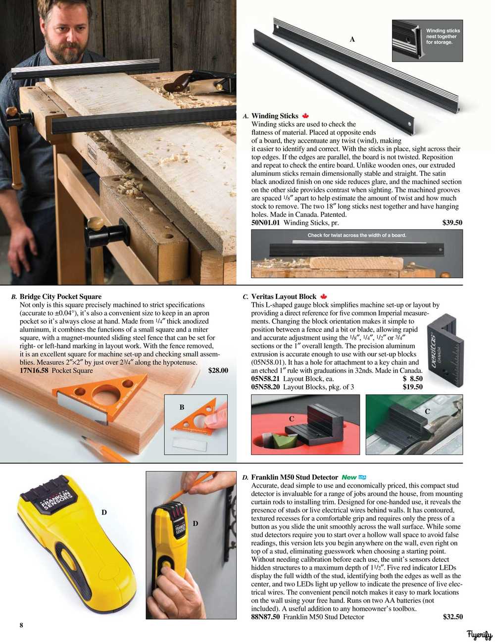 Lee Valley Winter 2020 Wood Working Catalogue 8 