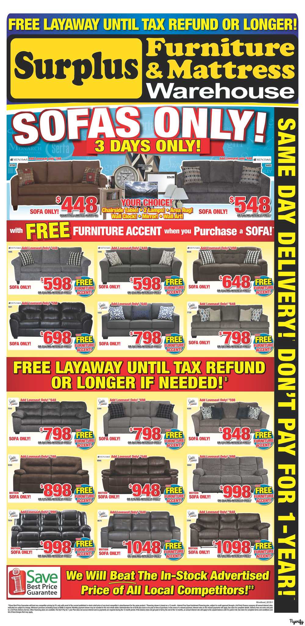 Surplus Furniture Mattress Warehouse Winnipeg Flyer January 28