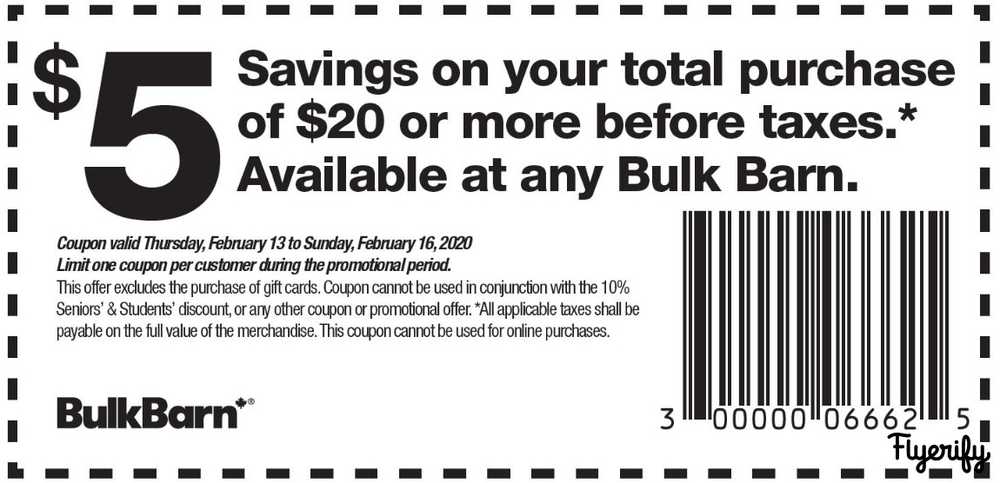 bulk barn coupons nb