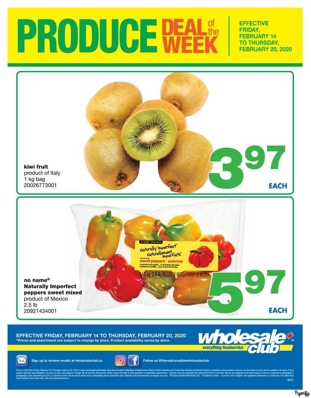 Wholesale Club Flyers   Wholesale Club West Produce Deal Of The Week Flyer February 14 To 20 1 