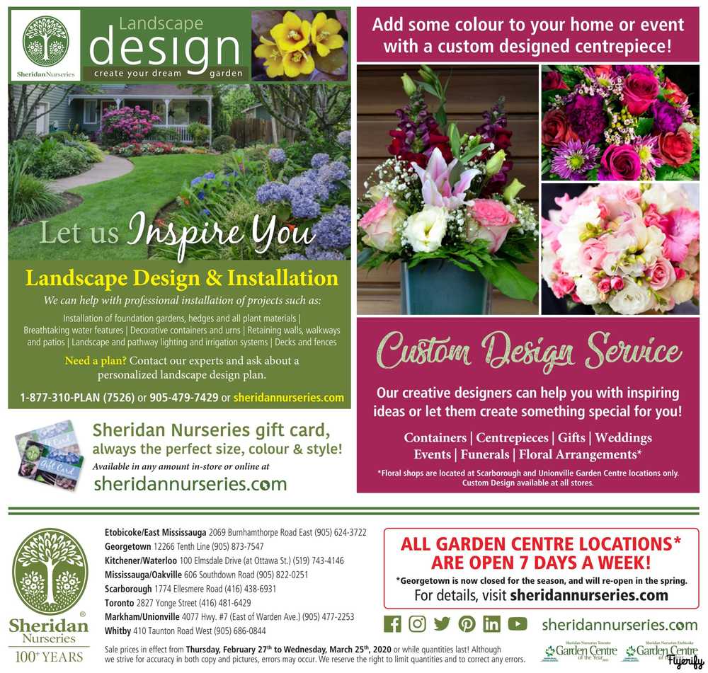 Sheridan Nurseries Flyer February 27 to March 25 Canada