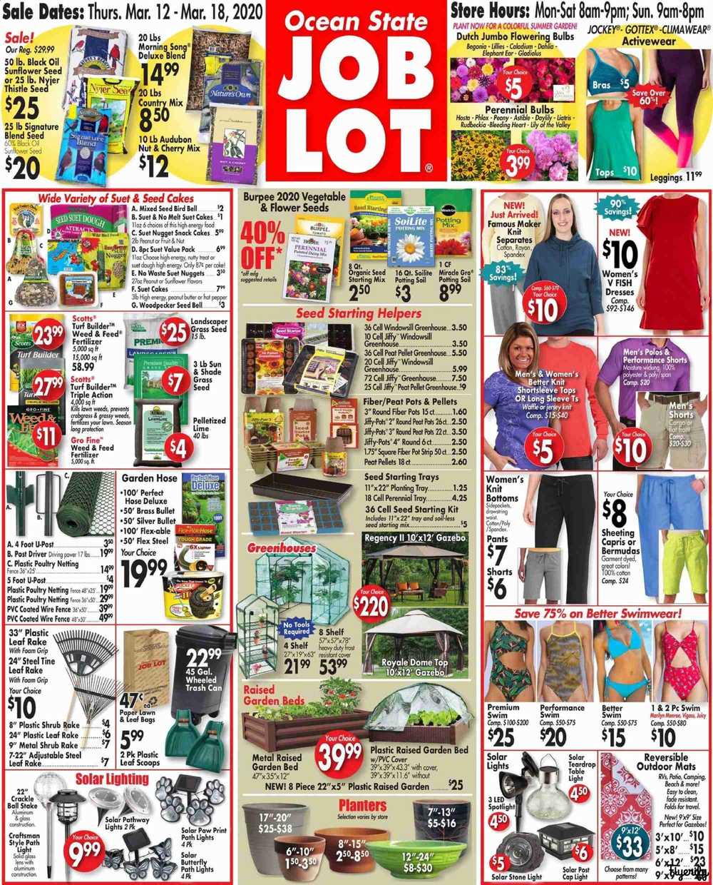 Ocean State Job Lot Weekly Ad & Flyer March 12 to 18 Canada