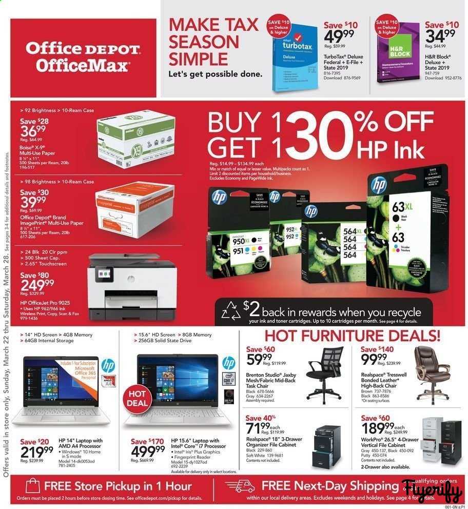 Office Depot Weekly Ad & Flyer March 22 To 28 Canada