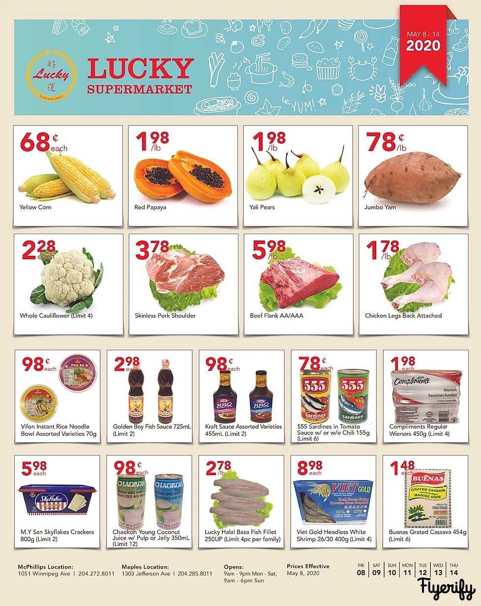 Lucky Supermarket (Winnipeg) Flyer May 8 to 14 Canada