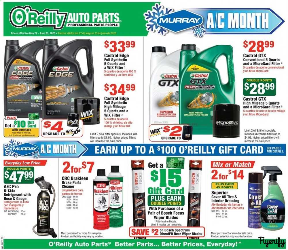 O'Reilly Auto Parts Flyers