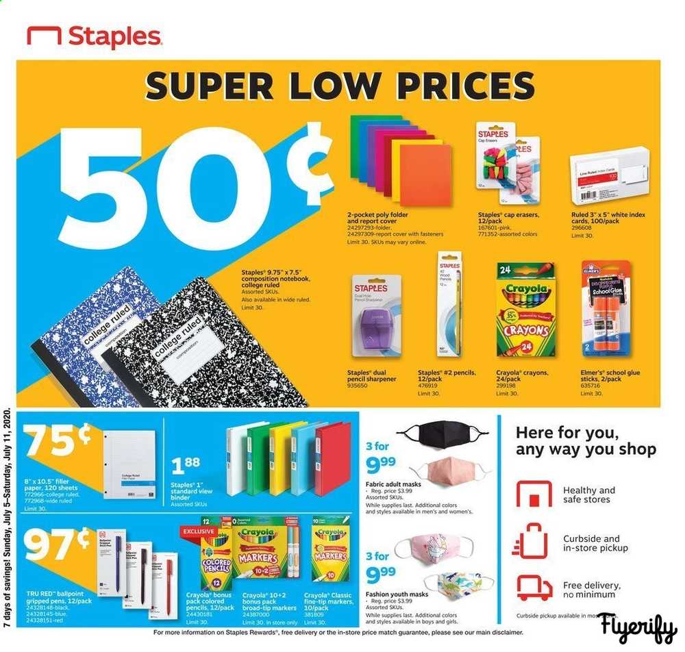 Staples Weekly Ad & Flyer July 5 to 11 Canada