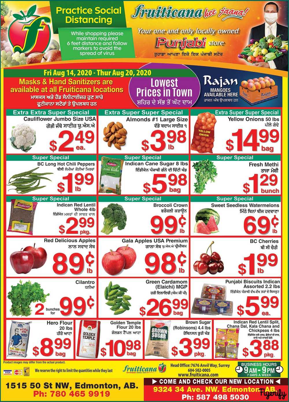 Fruiticana (Edmonton) Flyer August 14 to 20 Canada