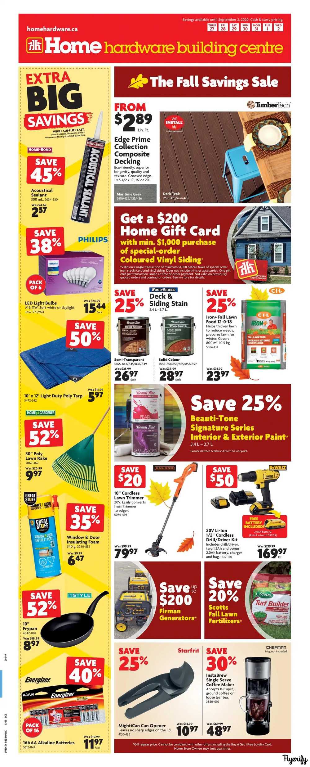 Home Hardware Building Centre (BC) Flyer August 27 to September 2 Canada