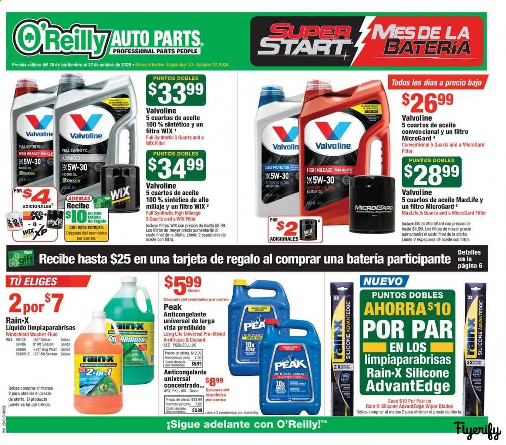 O'Reilly Auto Parts Flyers