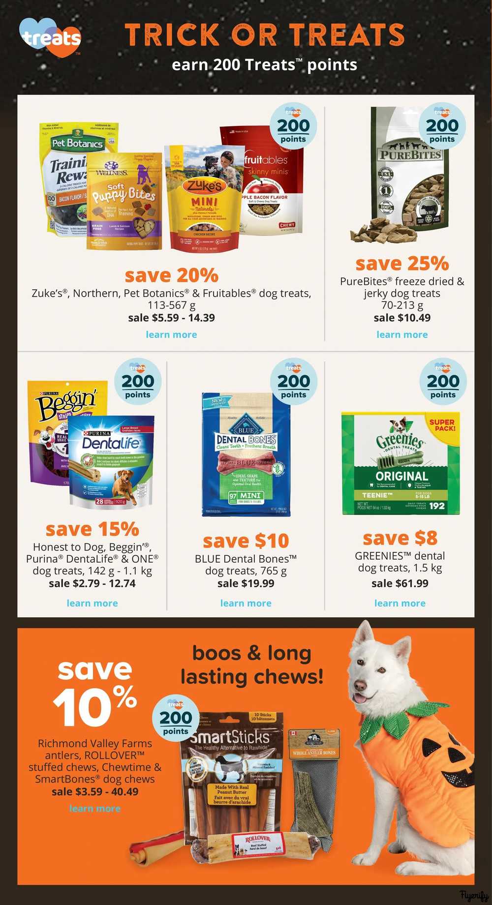 PetSmart Treats Membership Flyer October 5 to November 1 Canada