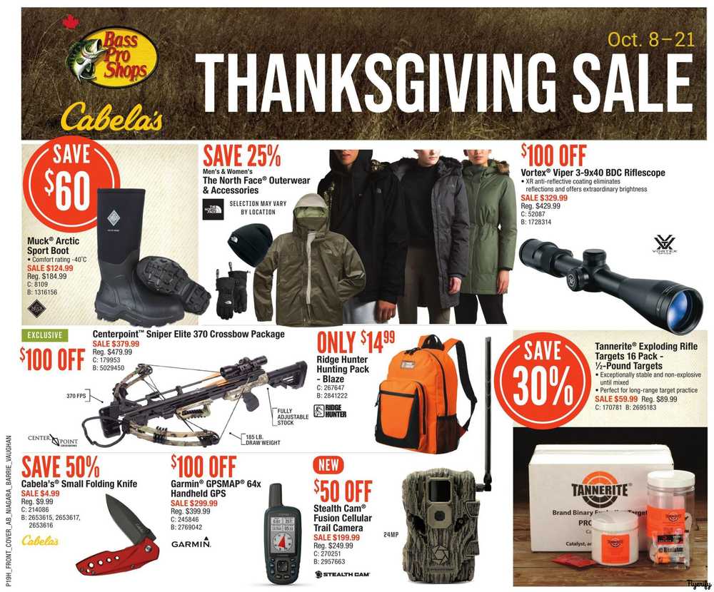 Cabela's Flyer October 8 to 21 Canada