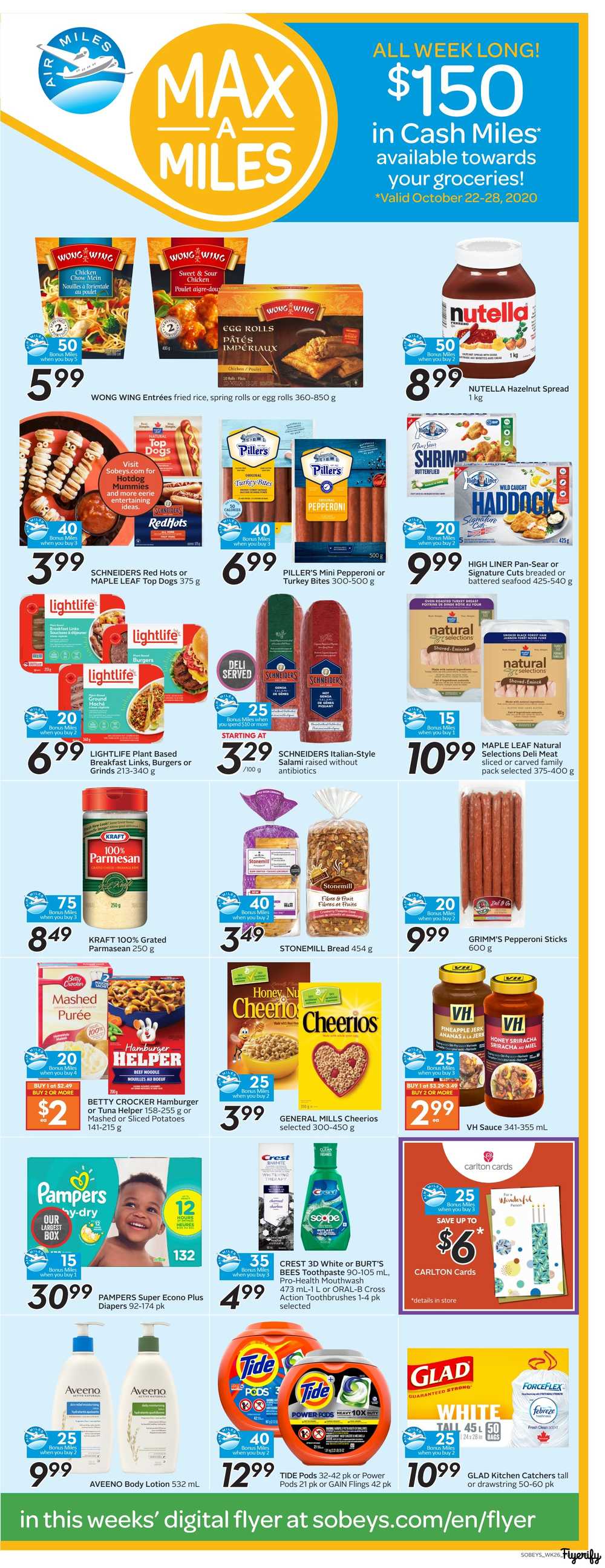 Sobeys (ON) Flyer October 22 to 28 Canada