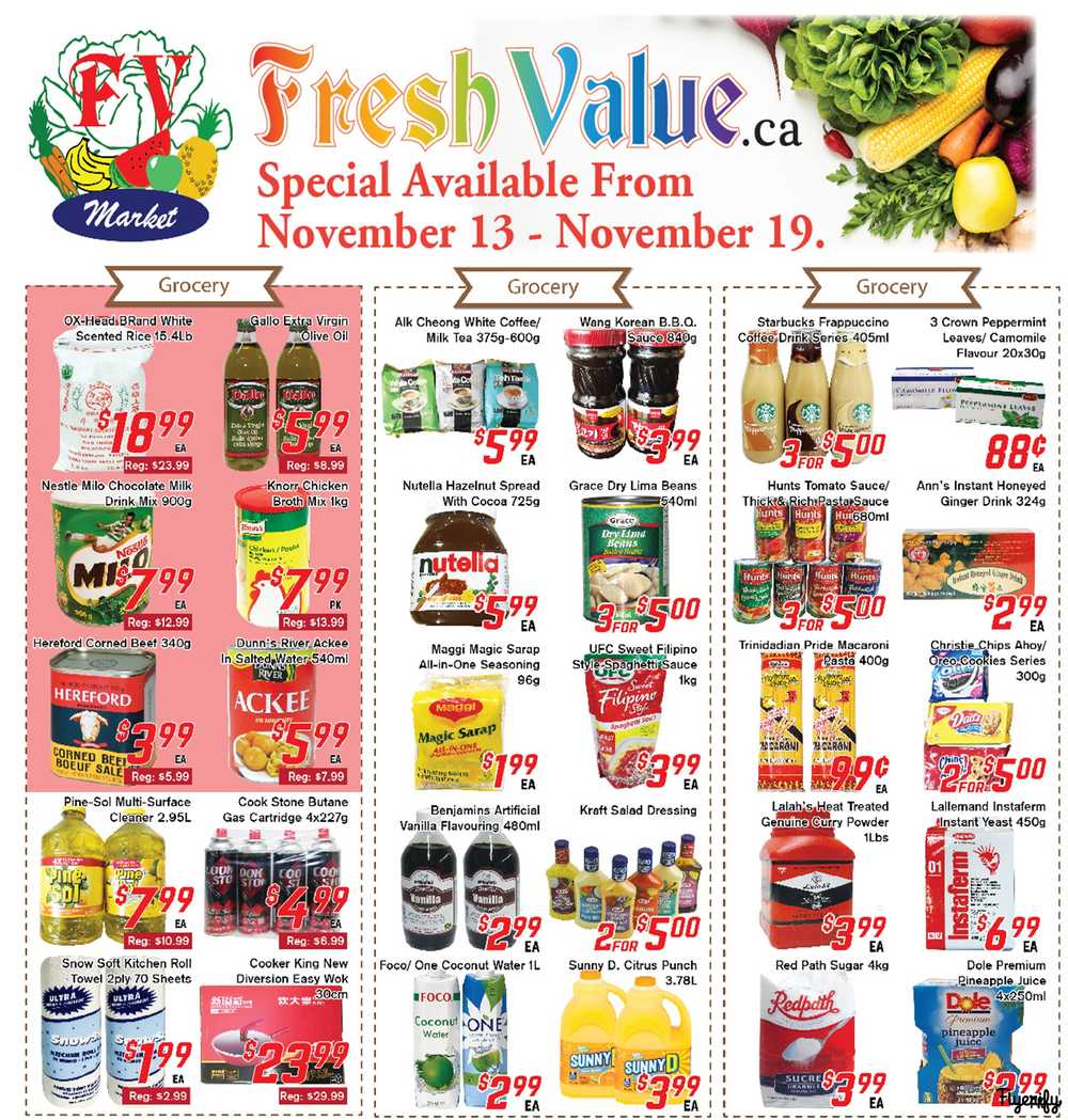 Fresh Value Flyer November 13 to 19 Canada