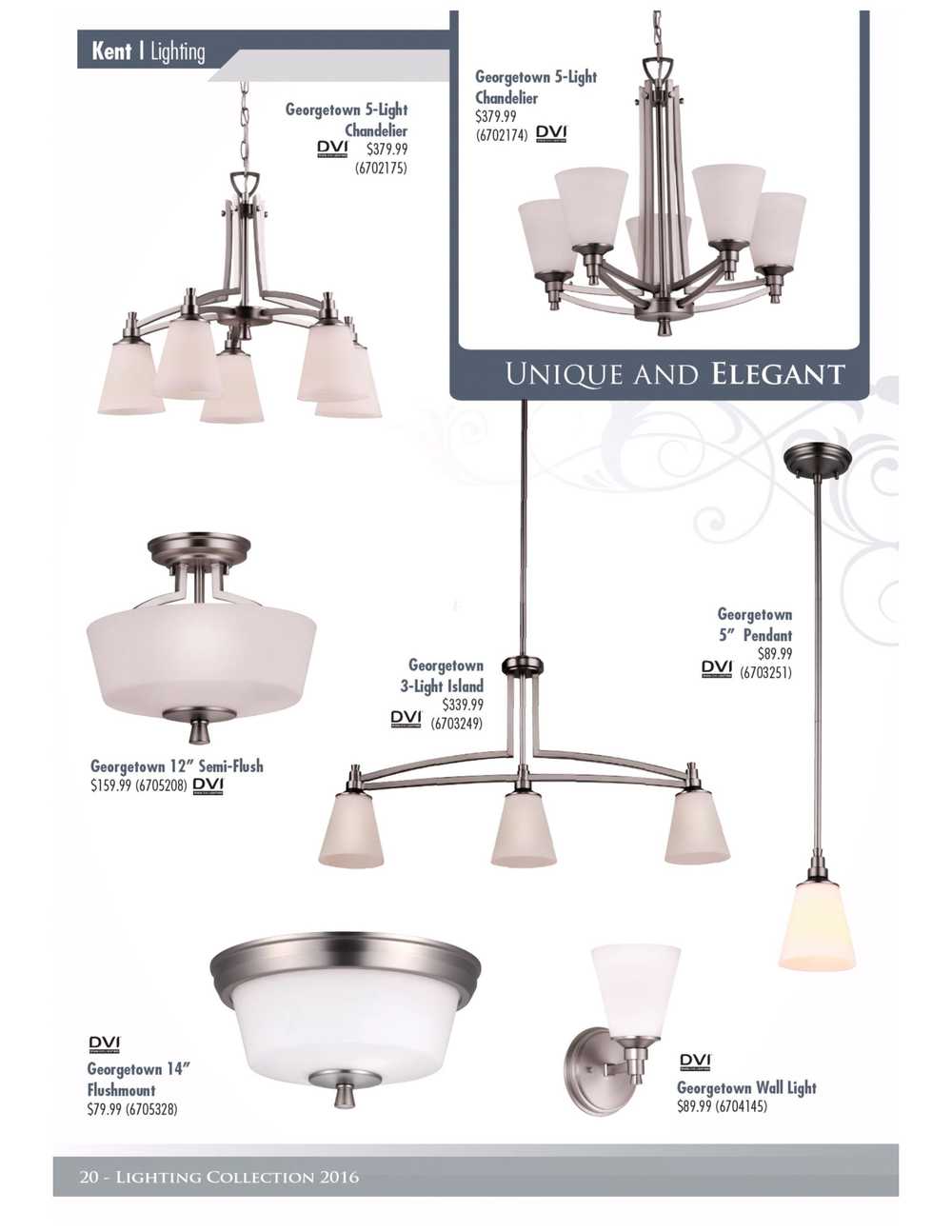 Kent Building Supplies Lighting Collection Catalogue Canada