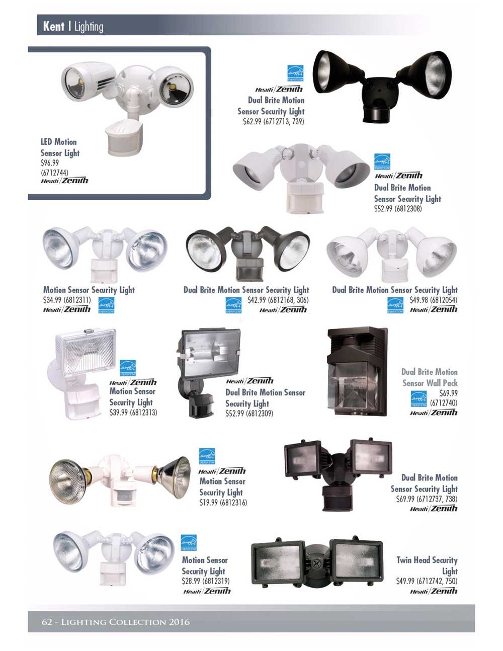 Kent Building Supplies Lighting Collection Catalogue Canada