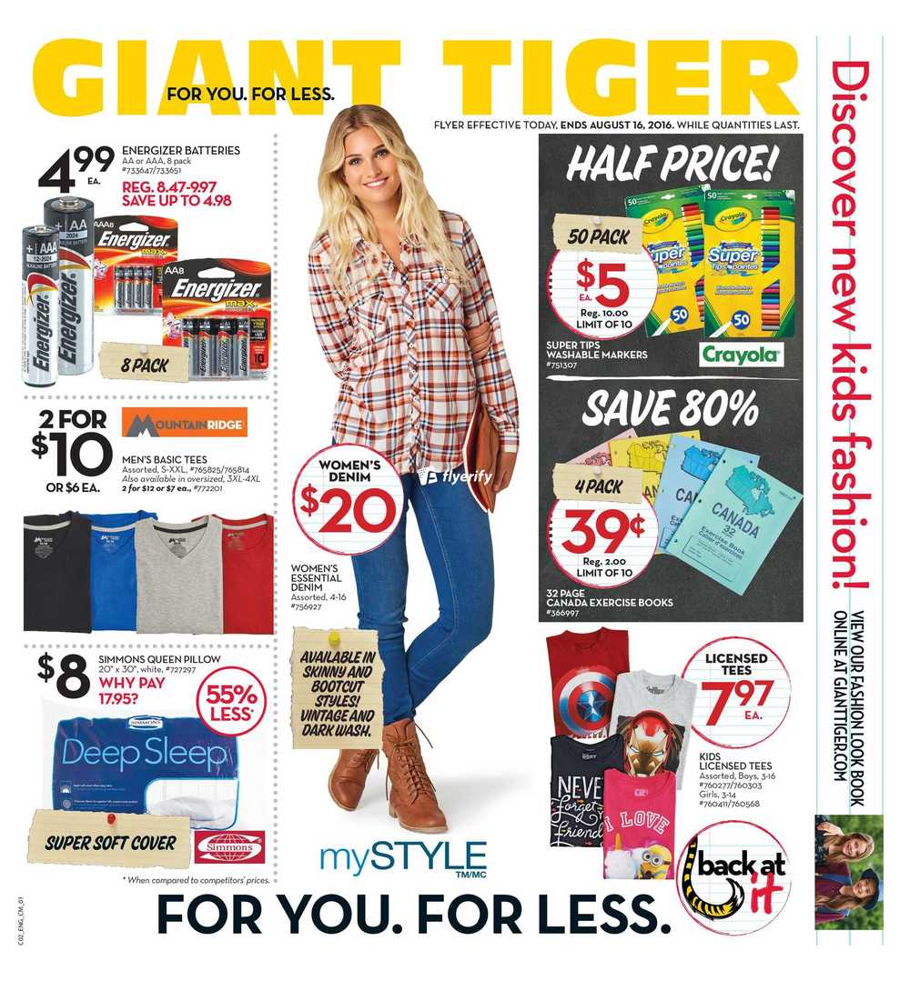 Giant Tiger (Ontario) Flyer August 10 to 16 Canada