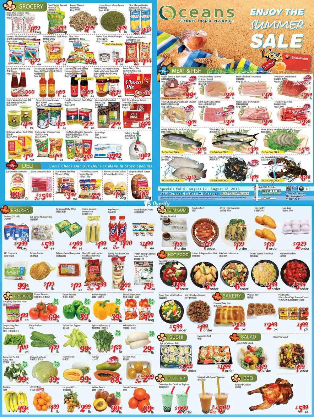 Ocean s Fresh Food Market 4557 Hurontario St Mississauga Flyer