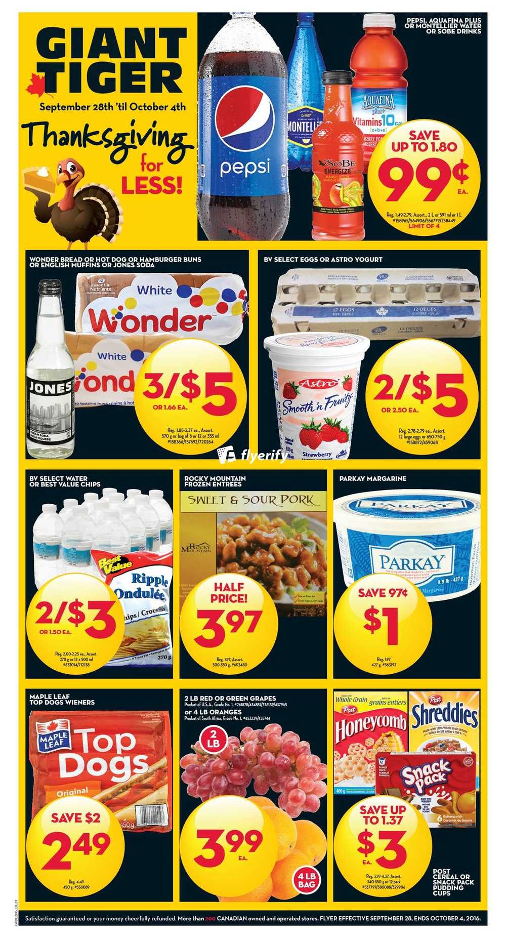 Giant Tiger (West) Flyer September 28 to October 4 Canada