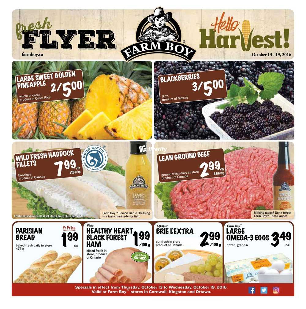 Farm Boy (Cornwall, Kingston & Ottawa) Flyer October 13 to 19 Canada