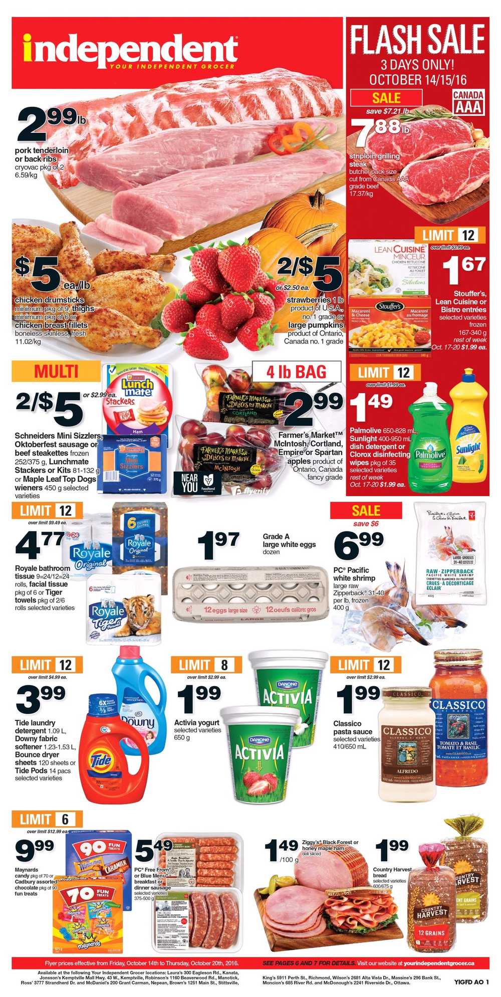 Independent Grocer Ottawa Region Flyer October 14 To 20 Canada