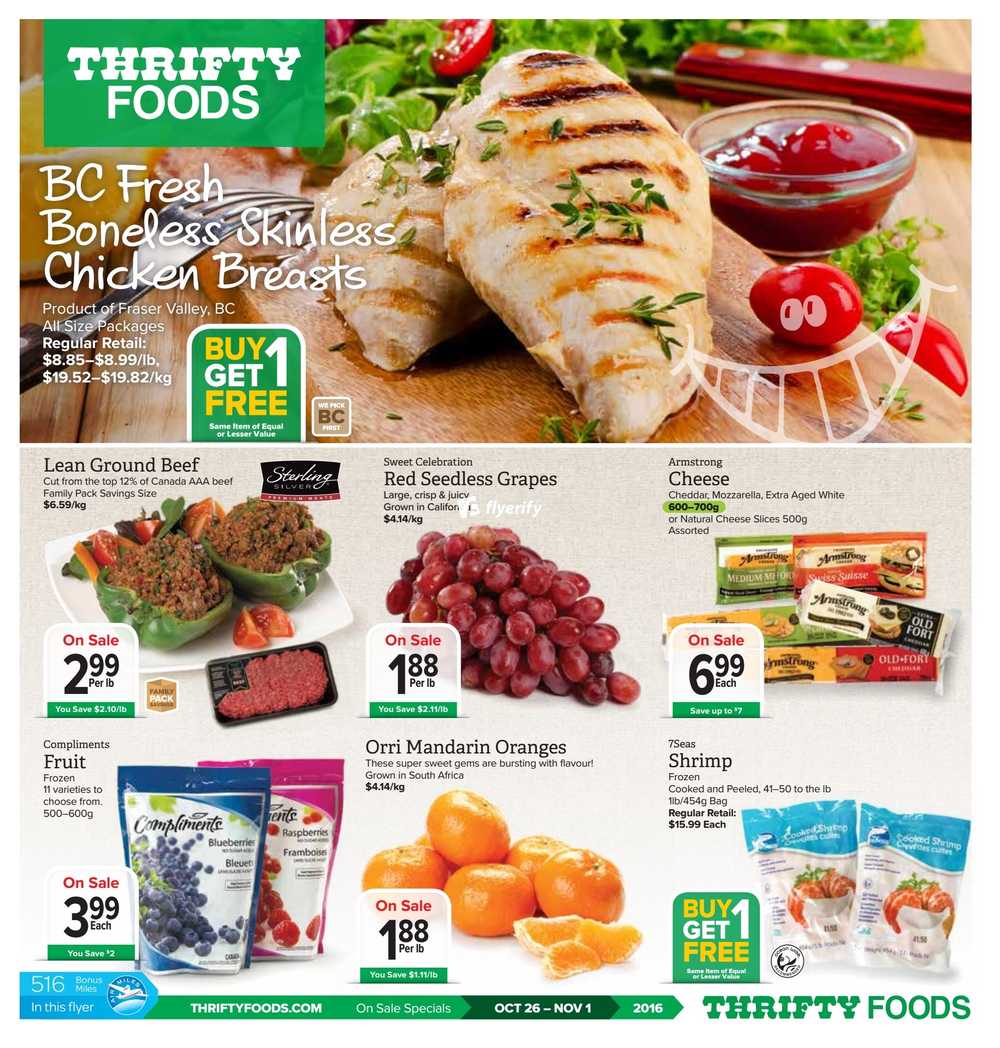 Thrifty Foods Flyer October 26 to November 1 Canada