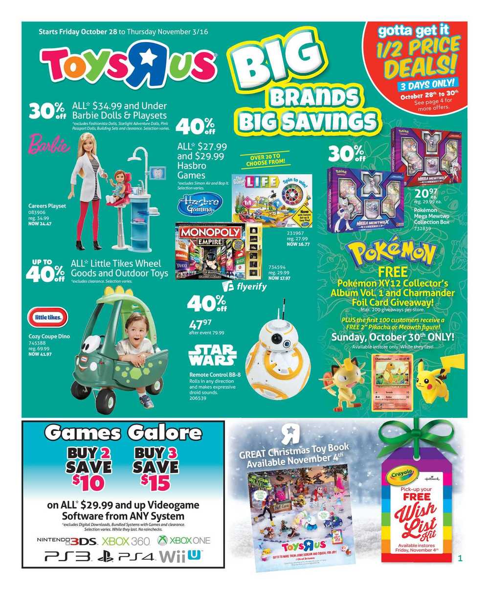 Toys R Us Flyer October 28 To November 3 Canada   Toys R Us Flyer October 28 To November 39 