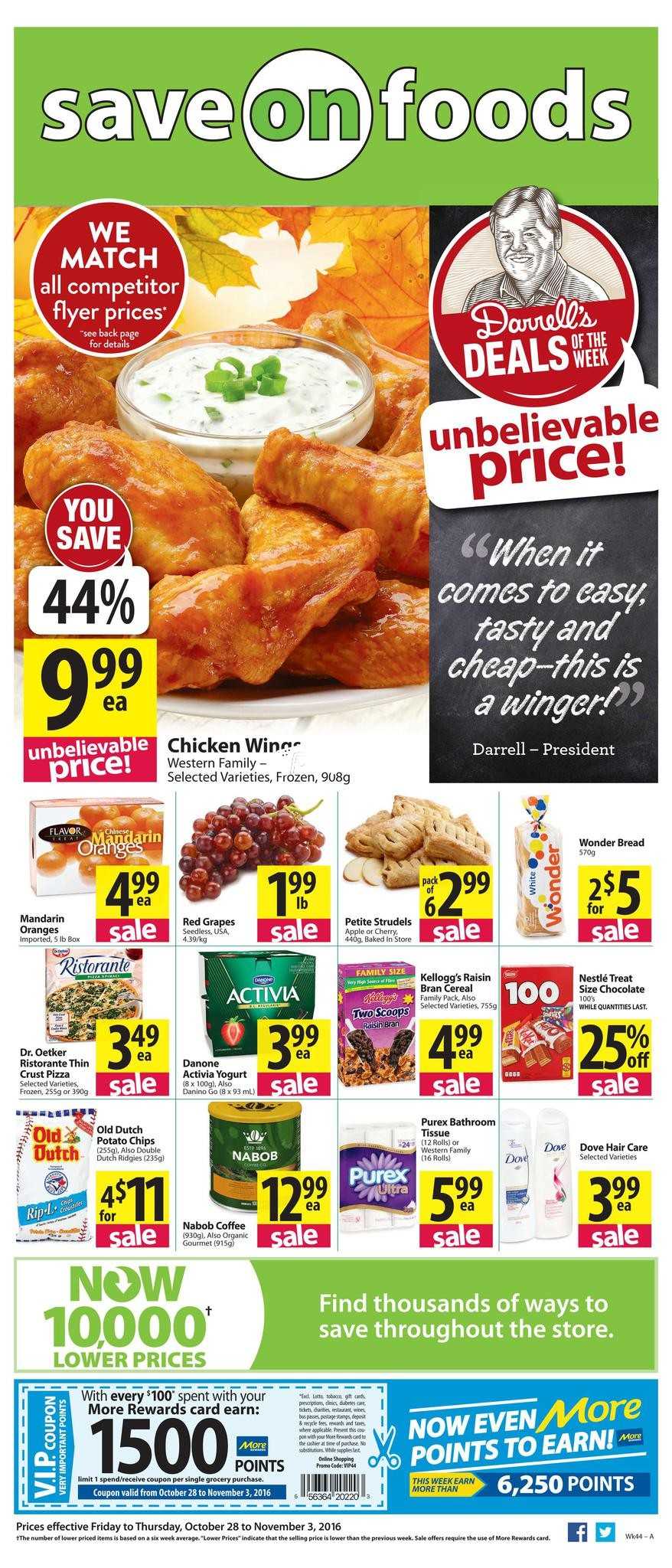 Save on Foods (BC) Flyer October 28 to November 3 Canada