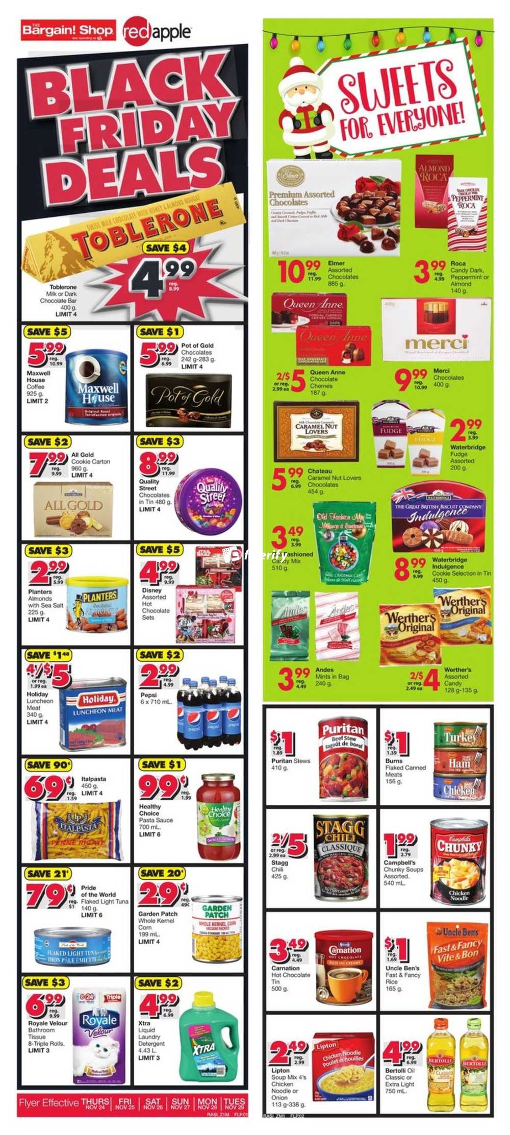 The Bargain Shop and Red Apple Stores Flyer November 24 to 29 Canada