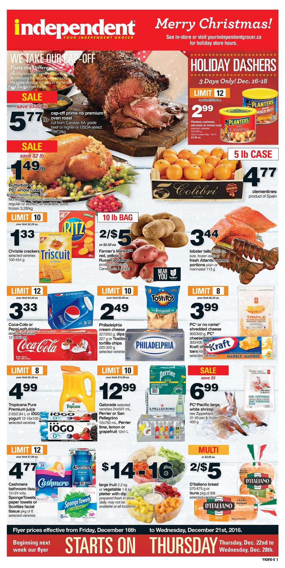 Independent Grocer (ON) Flyer December 16 to 21 Canada