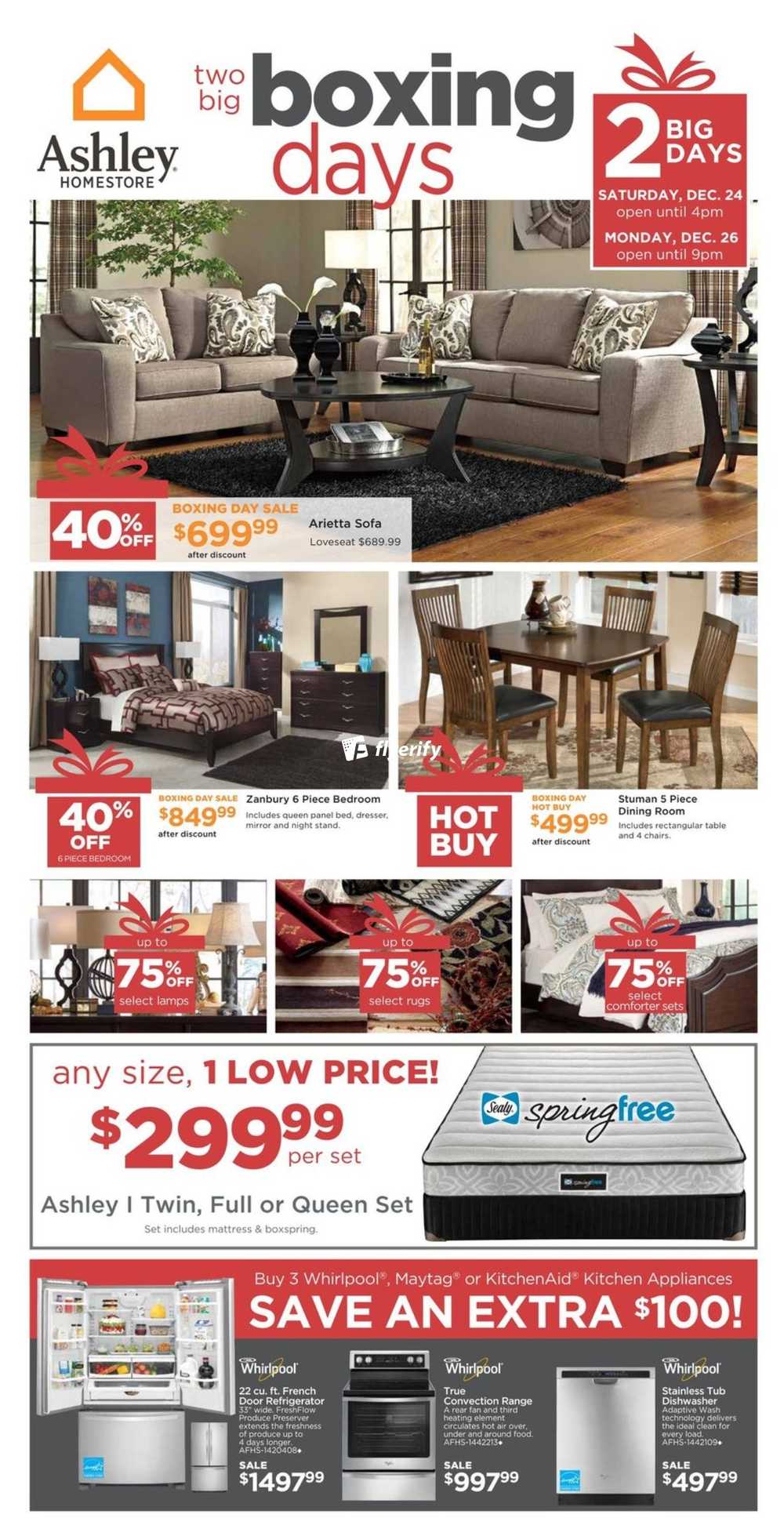 Ashley Homestore West Boxing Day Flyer December 24 26 Canada