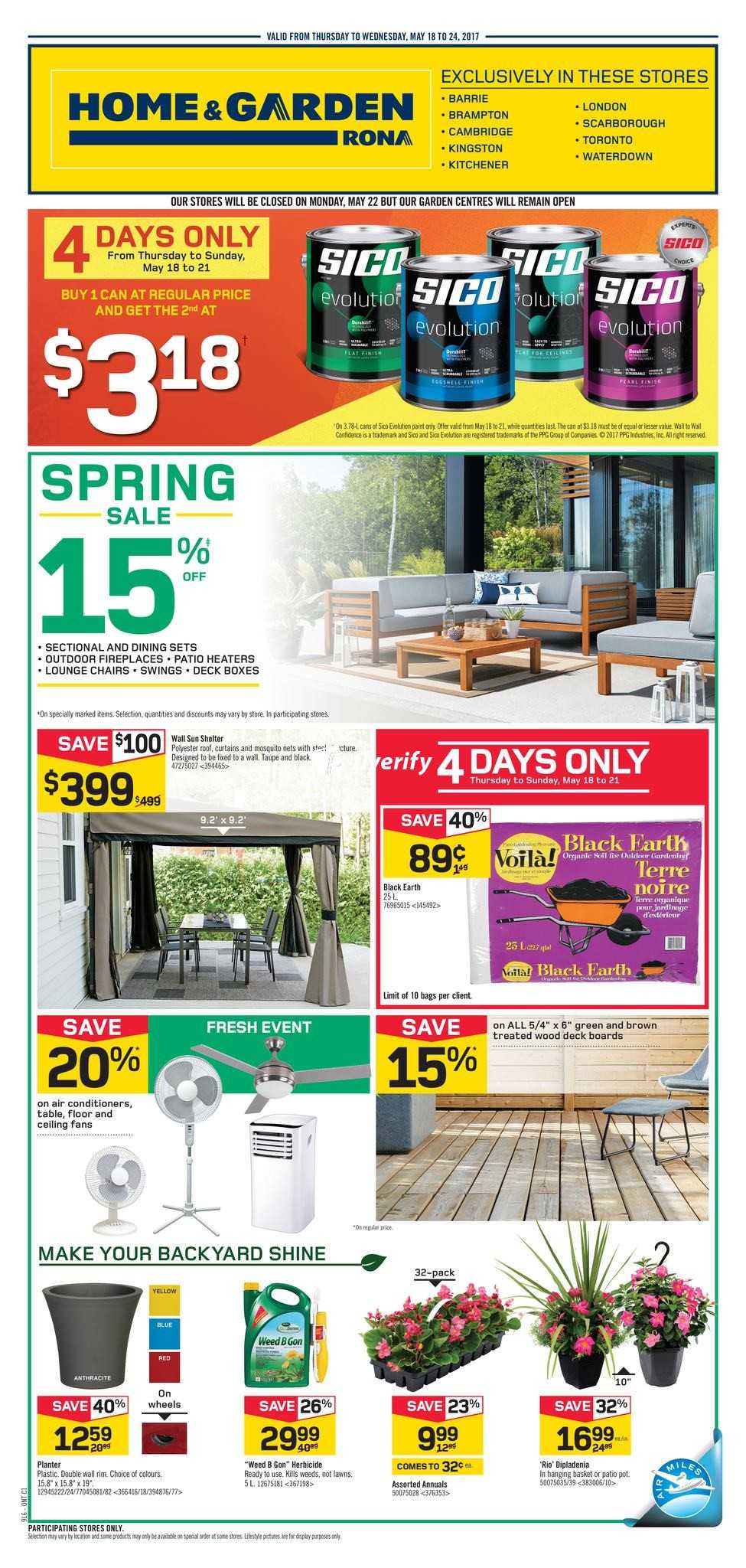 Rona Home & Garden (ON) Flyer May 18 to 24 Canada