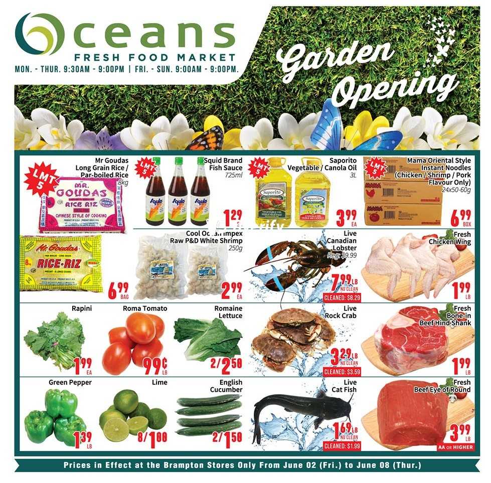 Oceans Fresh Food Market (Brampton) Flyer June 2 to 8 Canada