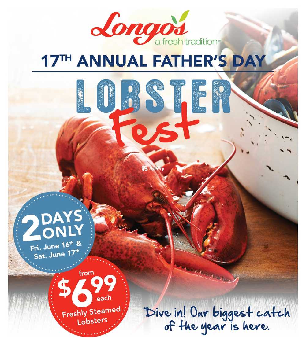 Longo's Lobster Fest 2Days Flyer June 16 & 17 Canada