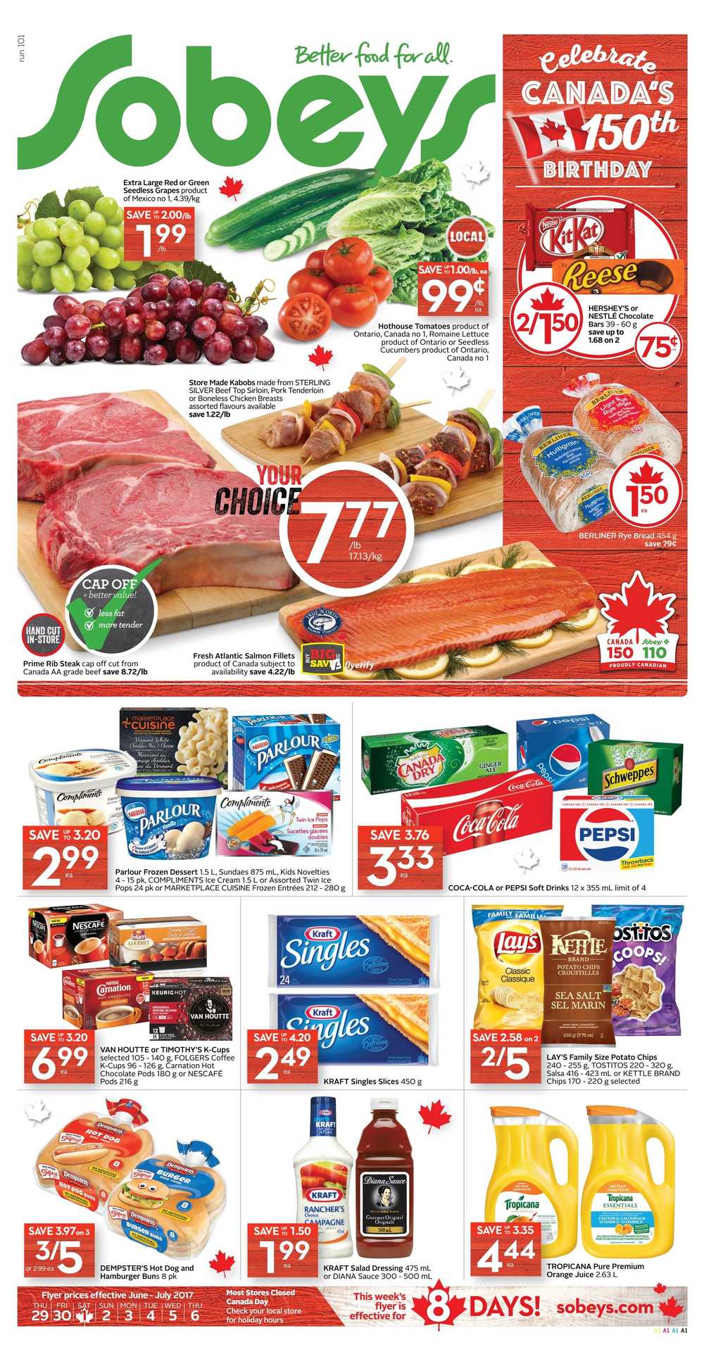 Sobeys (ON) Flyer June 29 to July 6 Canada