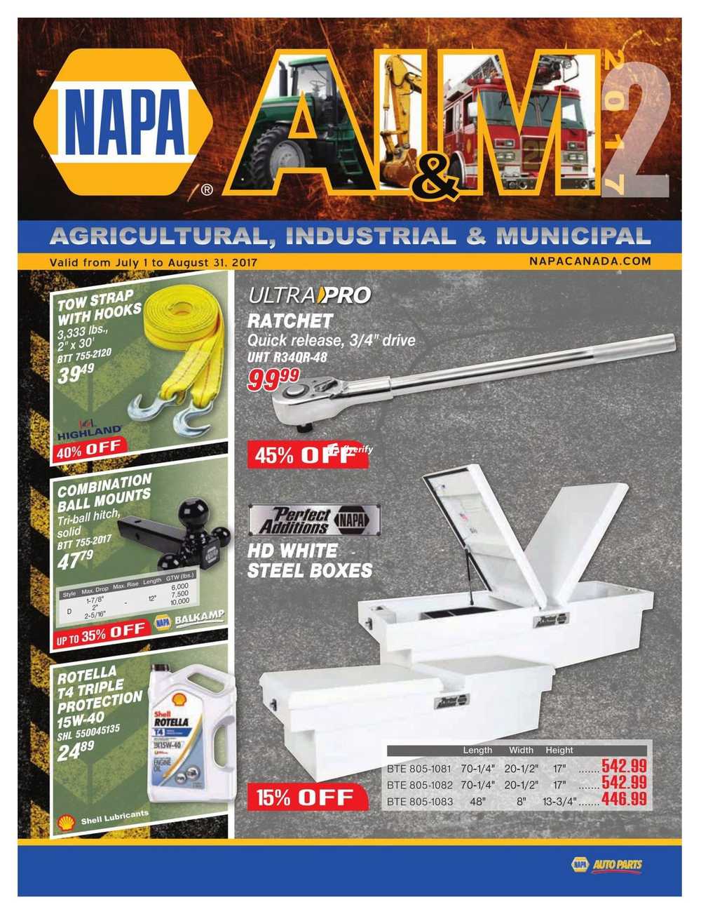 NAPA AIM Catalogue July 1 to August 31 Canada
