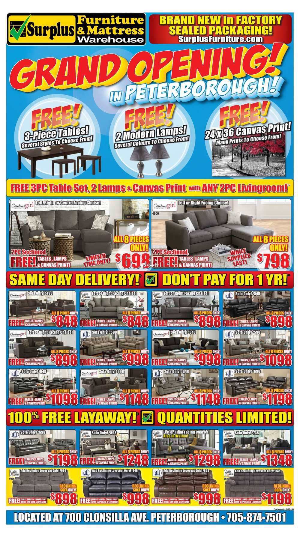 Surplus Furniture & Mattress Warehouse (Peterborough) Grand Opening
